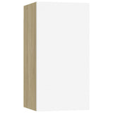 NNEVL TV Cabinets 4 pcs White and Sonoma Oak 30.5x30x60 cm Chipboard