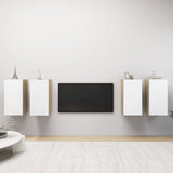 NNEVL TV Cabinets 4 pcs White and Sonoma Oak 30.5x30x60 cm Chipboard