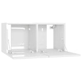 NNEVL TV Cabinets 4 pcs High Gloss White 60x30x30 cm Chipboard