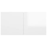 NNEVL 8 Piece TV Cabinet Set High Gloss White Chipboard