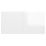 NNEVL 7 Piece TV Cabinet Set High Gloss White Chipboard