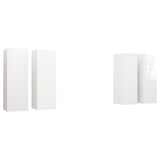 NNEVL TV Cabinets 4 pcs High Gloss White 30.5x30x90 cm Chipboard