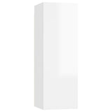 NNEVL TV Cabinets 4 pcs High Gloss White 30.5x30x90 cm Chipboard