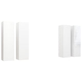 NNEVL TV Cabinets 4 pcs High Gloss White 30.5x30x110 cm Chipboard