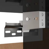 NNEVL 4 Piece TV Cabinet Set High Gloss Black Engineered Wood