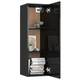 NNEVL 4 Piece TV Cabinet Set High Gloss Black Chipboard