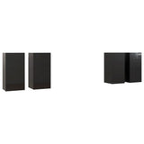 NNEVL TV Cabinets 4 pcs High Gloss Black 30.5x30x60 cm Chipboard