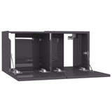 NNEVL TV Cabinets 4 pcs High Gloss Grey 60x30x30 cm Chipboard