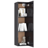 NNEVL 6 Piece TV Cabinet Set High Gloss Grey Chipboard