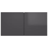 NNEVL 6 Piece TV Cabinet Set High Gloss Grey Chipboard
