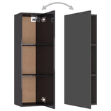 NNEVL 6 Piece TV Cabinet Set High Gloss Grey Chipboard