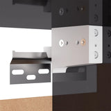 NNEVL 6 Piece TV Cabinet Set High Gloss Grey Chipboard