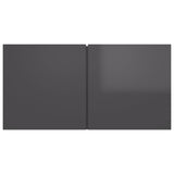 NNEVL 10 Piece TV Cabinet Set High Gloss Grey Chipboard
