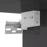 NNEVL 10 Piece TV Cabinet Set High Gloss Grey Chipboard