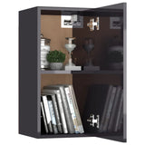 NNEVL 7 Piece TV Cabinet Set High Gloss Grey Chipboard