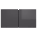 NNEVL 7 Piece TV Cabinet Set High Gloss Grey Chipboard