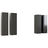 NNEVL TV Cabinets 4 pcs High Gloss Grey 30.5x30x110 cm Chipboard
