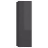 NNEVL TV Cabinets 4 pcs High Gloss Grey 30.5x30x110 cm Chipboard