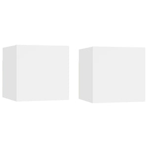NNEVL Bedside Cabinets 2 pcs White 30.5x30x30 cm Chipboard