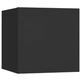 NNEVL Bedside Cabinet Black 30.5x30x30 cm Chipboard