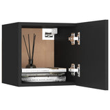 NNEVL Bedside Cabinet Black 30.5x30x30 cm Chipboard