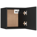 NNEVL Bedside Cabinet Black 30.5x30x30 cm Chipboard