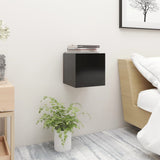 NNEVL Bedside Cabinet Black 30.5x30x30 cm Chipboard