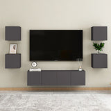 NNEVL Bedside Cabinets 2 pcs Grey 30.5x30x30 cm Chipboard