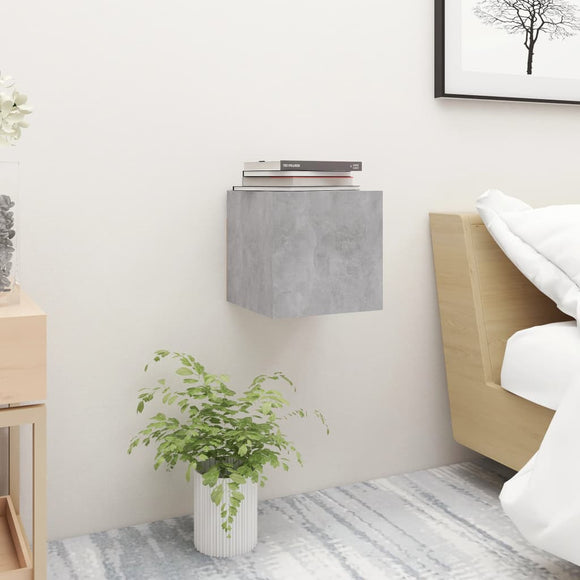 NNEVL Bedside Cabinet Concrete Grey 30.5x30x30 cm Chipboard