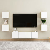 NNEVL Bedside Cabinets 2 pcs White & Sonoma Oak 30.5x30x30 cm Chipboard