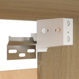 NNEVL Bedside Cabinets 2 pcs White & Sonoma Oak 30.5x30x30 cm Chipboard
