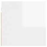 NNEVL Bedside Cabinet High Gloss White 30.5x30x30 cm Chipboard