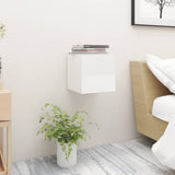 NNEVL Bedside Cabinets 2 pcs High Gloss White 30.5x30x30 cm Chipboard