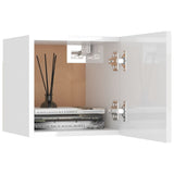 NNEVL Bedside Cabinets 2 pcs High Gloss White 30.5x30x30 cm Chipboard