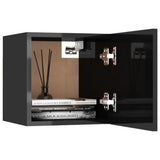 NNEVL Bedside Cabinet High Gloss Black 30.5x30x30 cm Chipboard