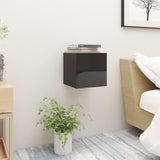 NNEVL Bedside Cabinets 2 pcs High Gloss Black 30.5x30x30 cm Chipboard