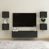 NNEVL Bedside Cabinets 2 pcs High Gloss Black 30.5x30x30 cm Chipboard