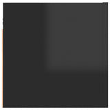 NNEVL Bedside Cabinets 2 pcs High Gloss Black 30.5x30x30 cm Chipboard