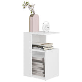 NNEVL Side Table White 36x30x56 cm Chipboard