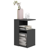 NNEVL Side Table Grey 36x30x56 cm Chipboard