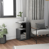 NNEVL Side Table Grey 36x30x56 cm Chipboard