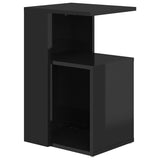 NNEVL Side Table High Gloss Black 36x30x56 cm Chipboard