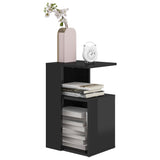 NNEVL Side Table High Gloss Black 36x30x56 cm Chipboard