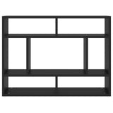 NNEVL Wall Shelf Black 75x16x55 cm Chipboard