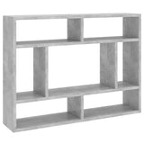 NNEVL Wall Shelf Concrete Grey 75x16x55 cm Chipboard