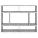 NNEVL Wall Shelf Concrete Grey 75x16x55 cm Chipboard