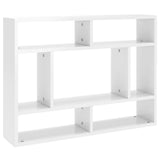 NNEVL Wall Shelf High Gloss White 75x16x55 cm Chipboard