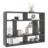NNEVL Wall Shelf High Gloss Grey 75x16x55 cm Chipboard