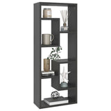 NNEVL Wall Shelf Grey 36x16x90 cm Chipboard