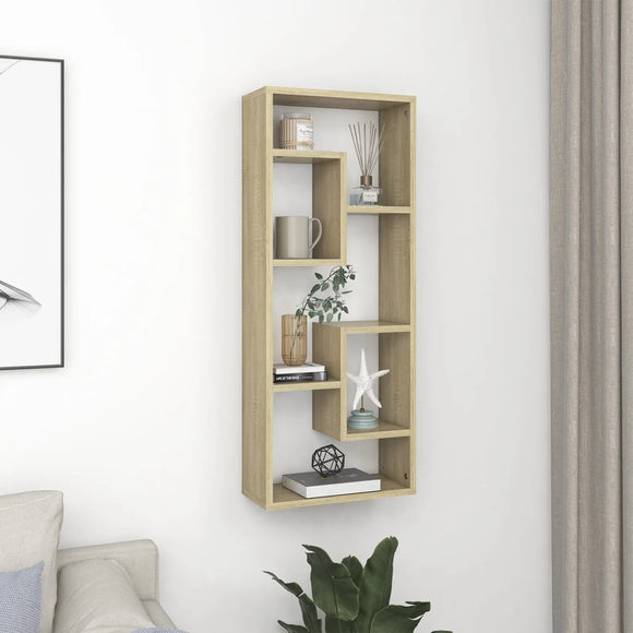 NNEVL Wall Shelf Sonoma Oak 36x16x90 cm Chipboard